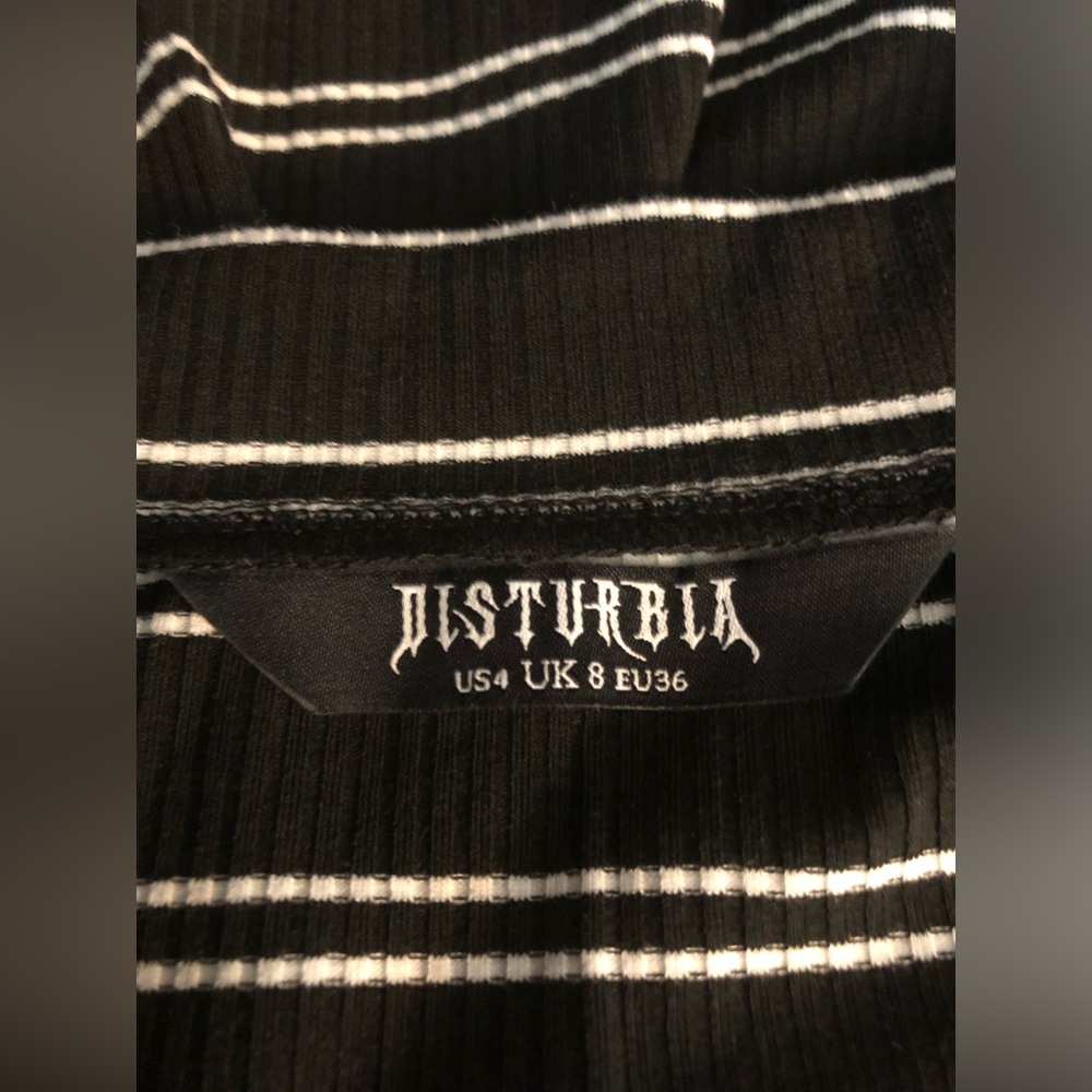 DISTURBIA Slash striped cropped cardi size US4 - Picture 8 of 10